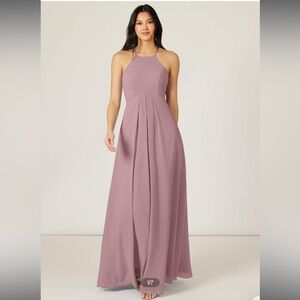 Pink halterneck dress